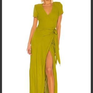 LPA Kermit Green Maxi Dress XXS fits like 2 XS